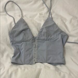 Light Blue Strappy Crop Top